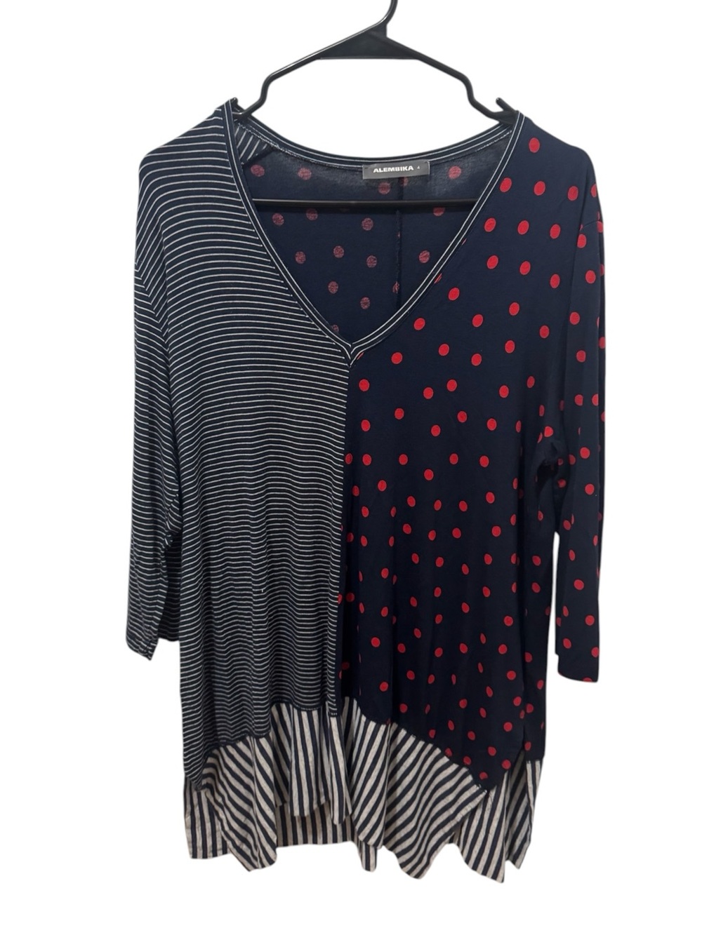 Alembika Mixed Print Tunic Top Size 12